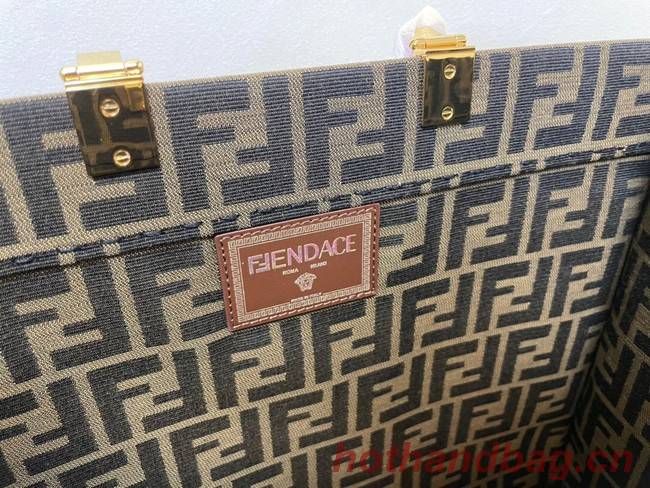 FENDI LARGE embroidery bag 8BH386AB brown