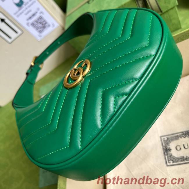 Gucci GG Marmont half-moon-shaped mini bag 699514 green