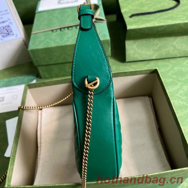 Gucci GG Marmont half-moon-shaped mini bag 699514 green