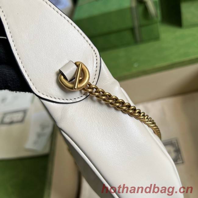 Gucci GG Marmont half-moon-shaped mini bag 699514 white