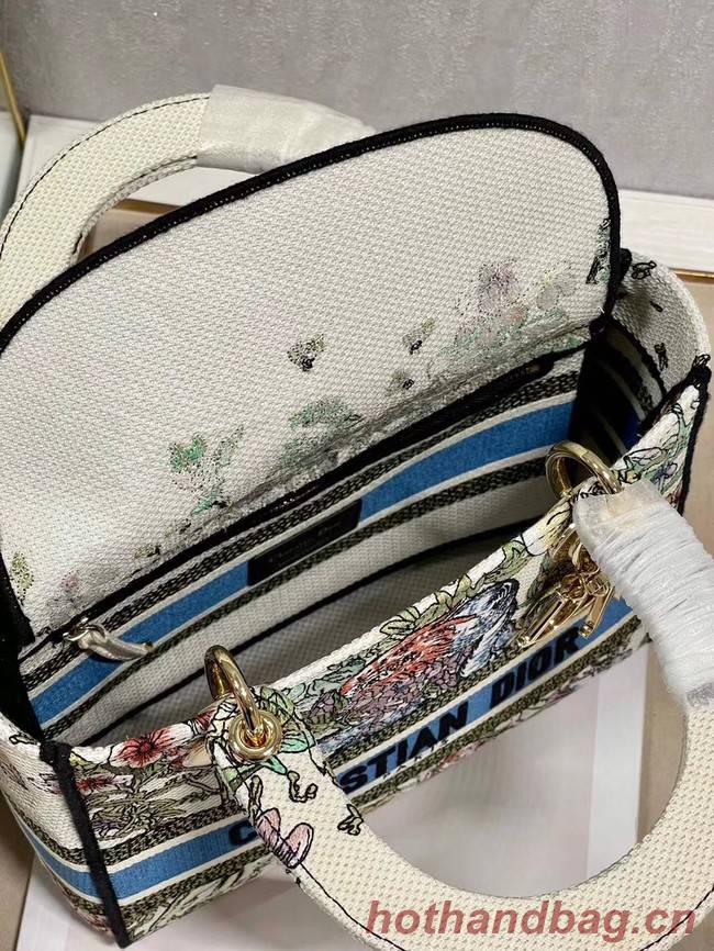 Dior MEDIUM LADY D-LITE BAG Embroidered M0565-18