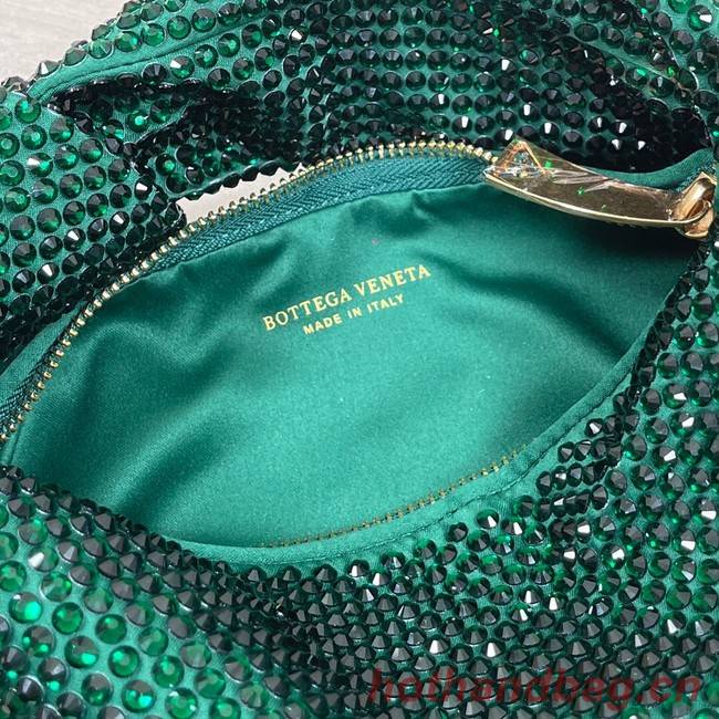 Bottega Veneta Mini with artificial crystals JODIE 651876V green