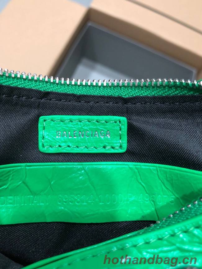 Balenciaga LE CAGOLE MINI PURSE WITH CHAIN 6958141 green