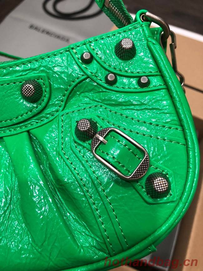 Balenciaga LE CAGOLE MINI PURSE WITH CHAIN 6958141 green