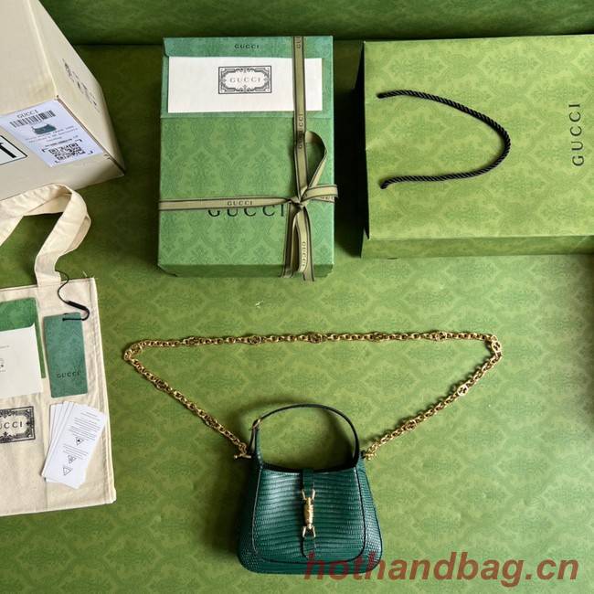 Gucci Jackie 1961 lizard mini bag 675799 green