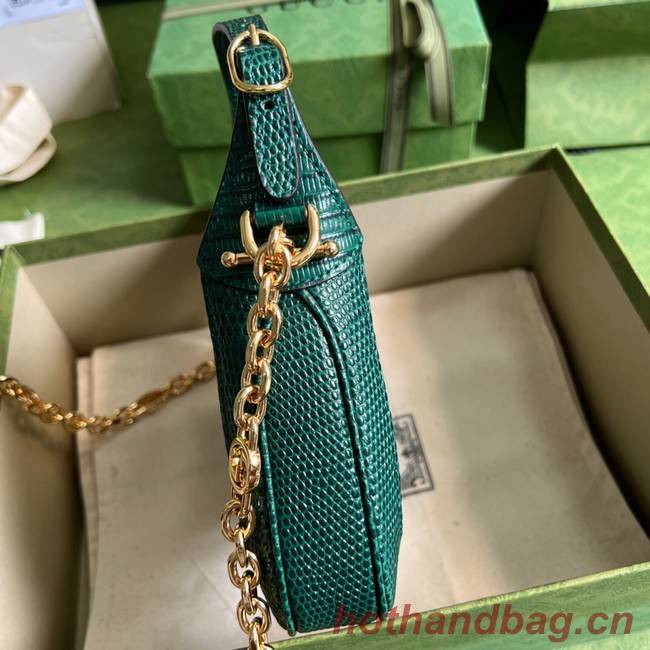 Gucci Jackie 1961 lizard mini bag 675799 green