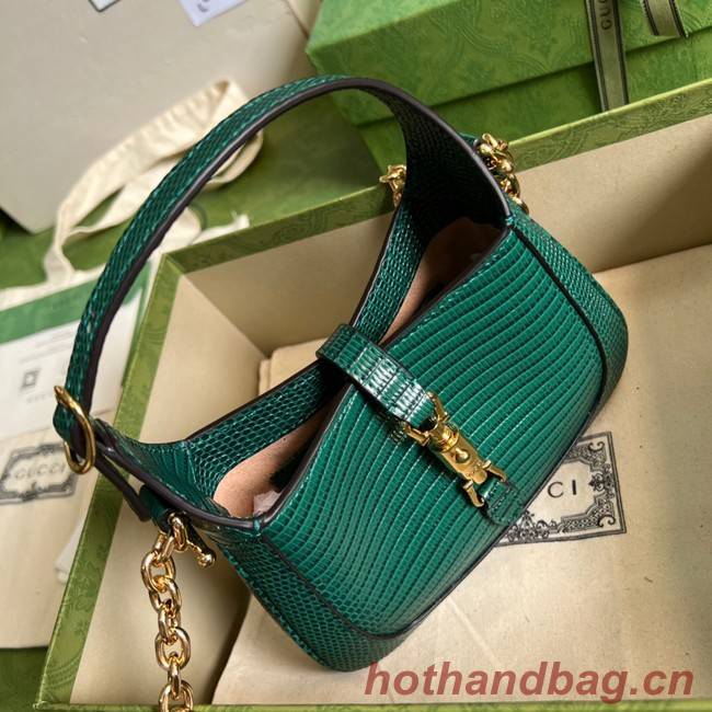 Gucci Jackie 1961 lizard mini bag 675799 green