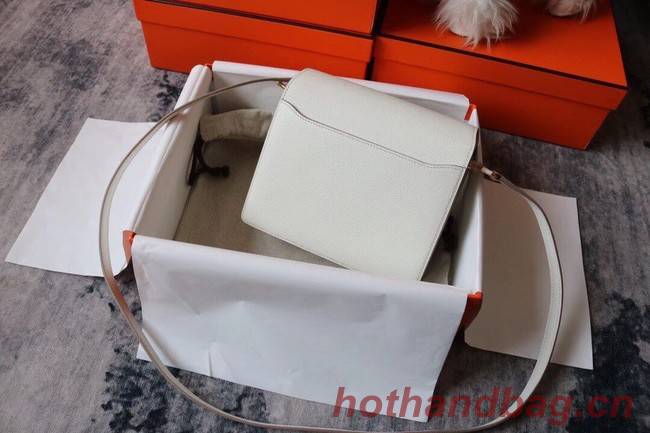 Hermes Roulis 19cm Evercolor 9D H9003 white&Gold