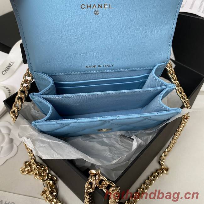 Chanel CLUTCH WITH CHAIN AP2758 blue