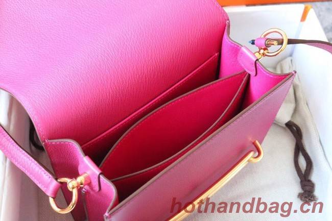 Hermes Roulis 19cm Evercolor 9D H9003 Plum&Gold