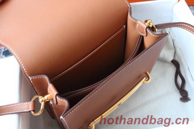 Hermes Roulis 19cm Evercolor 9D H9003 brown&Gold