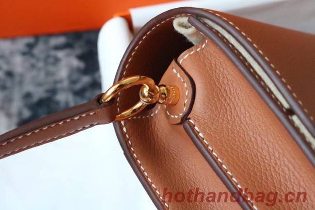 Hermes Roulis 19cm Evercolor 9D H9003 brown&Gold