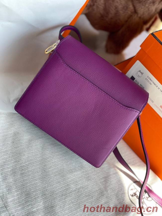 Hermes Roulis 19cm Evercolor 9D H9003 purple&Gold