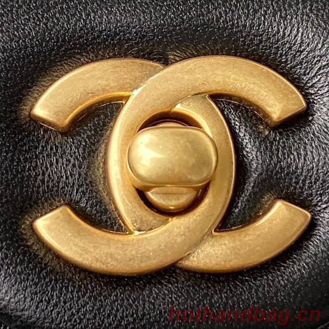 Chanel MINI Flap Bag Original Sheepskin Leather AS1786 black