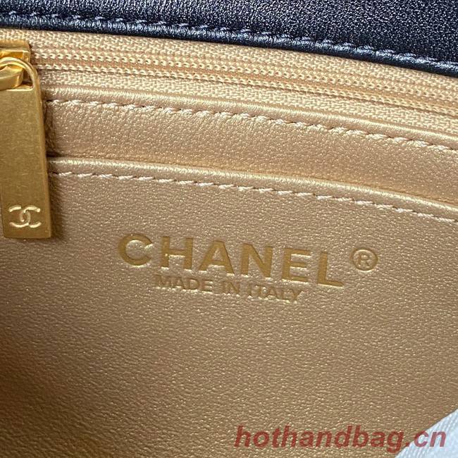 Chanel MINI Flap Bag Original Sheepskin Leather AS1786 black