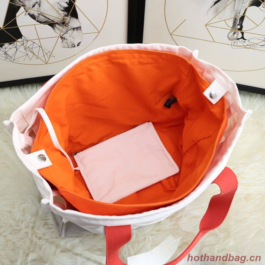 Hermes Adada Nappy Canvas Shopping Bag H5635 Orange