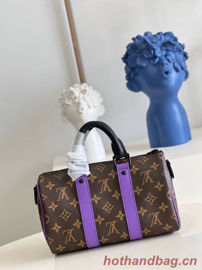 Louis Vuitton Monogram Canvas KEEPALL BANDOULIERE 25 M20900 purple