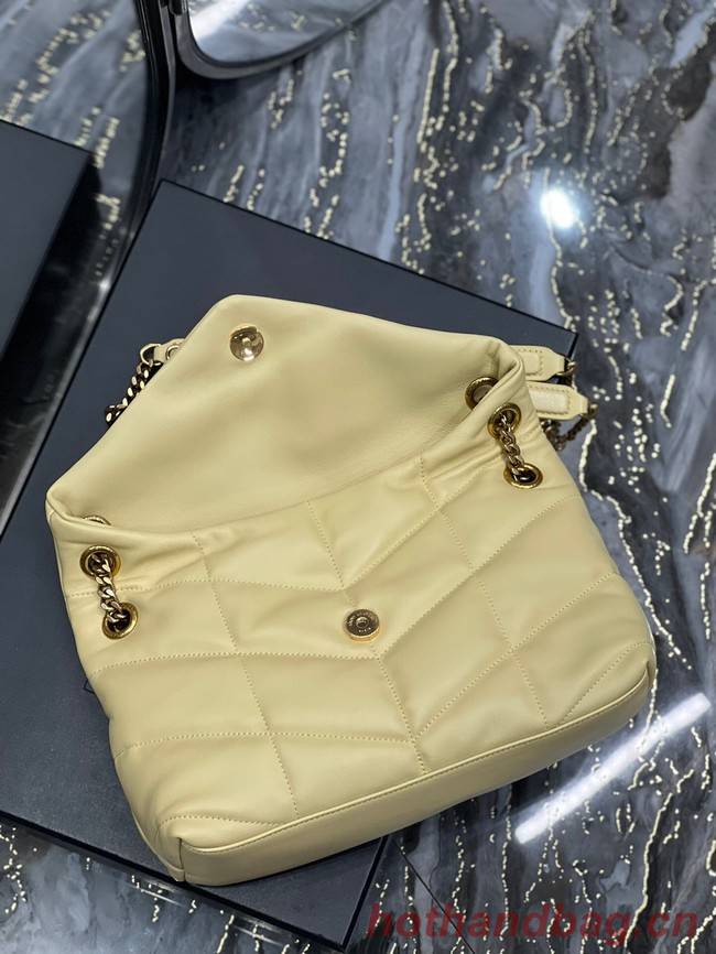 Yves Saint Laurent PUFFER SMALL CHAIN BAG IN QUILTED LAMBSKIN 5774761 yellow