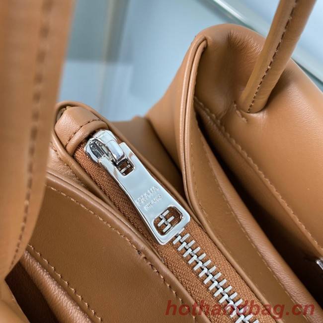 Prada Leather Triangle bag 1BA368 brown