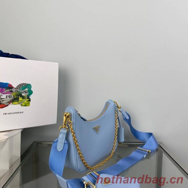 Prada Re-Edition 2005 Saffiano shoulder bag 1BH204 sky blue