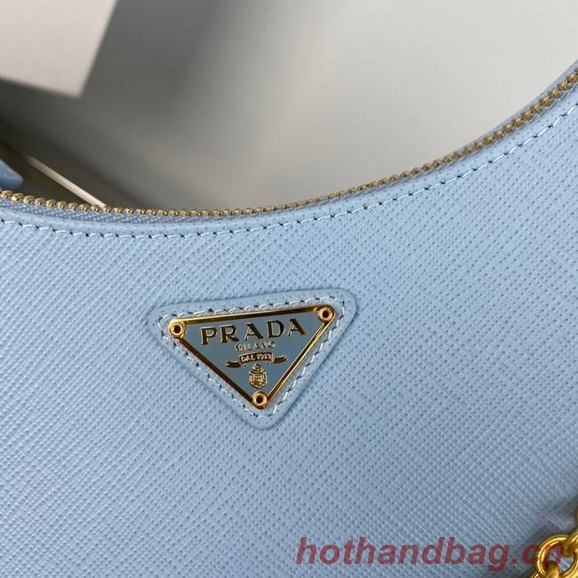 Prada Re-Edition 2005 Saffiano shoulder bag 1BH204 sky blue