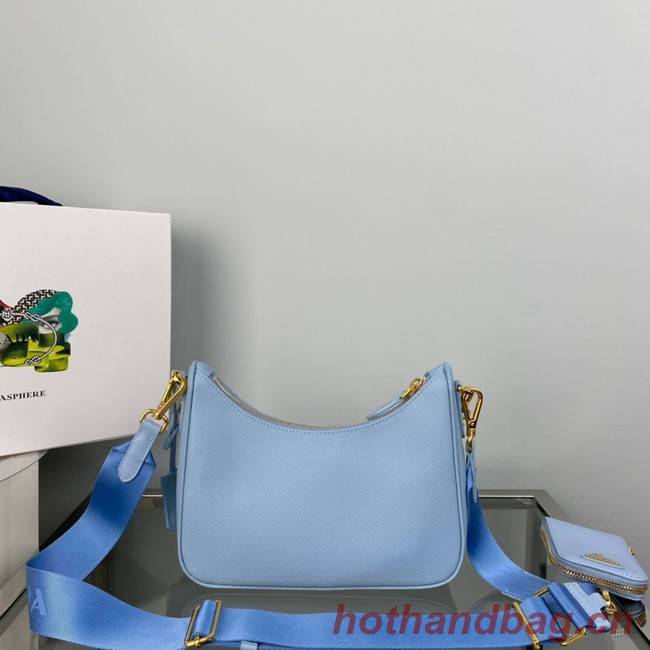 Prada Re-Edition 2005 Saffiano shoulder bag 1BH204 sky blue