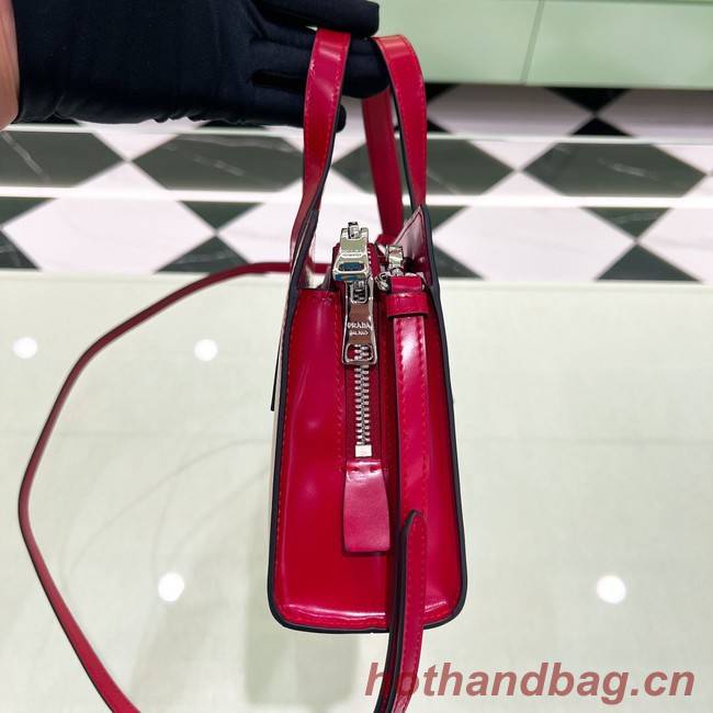 Prada Re-Edition 1995 brushed-leather small shoulder bag 1BA357 red