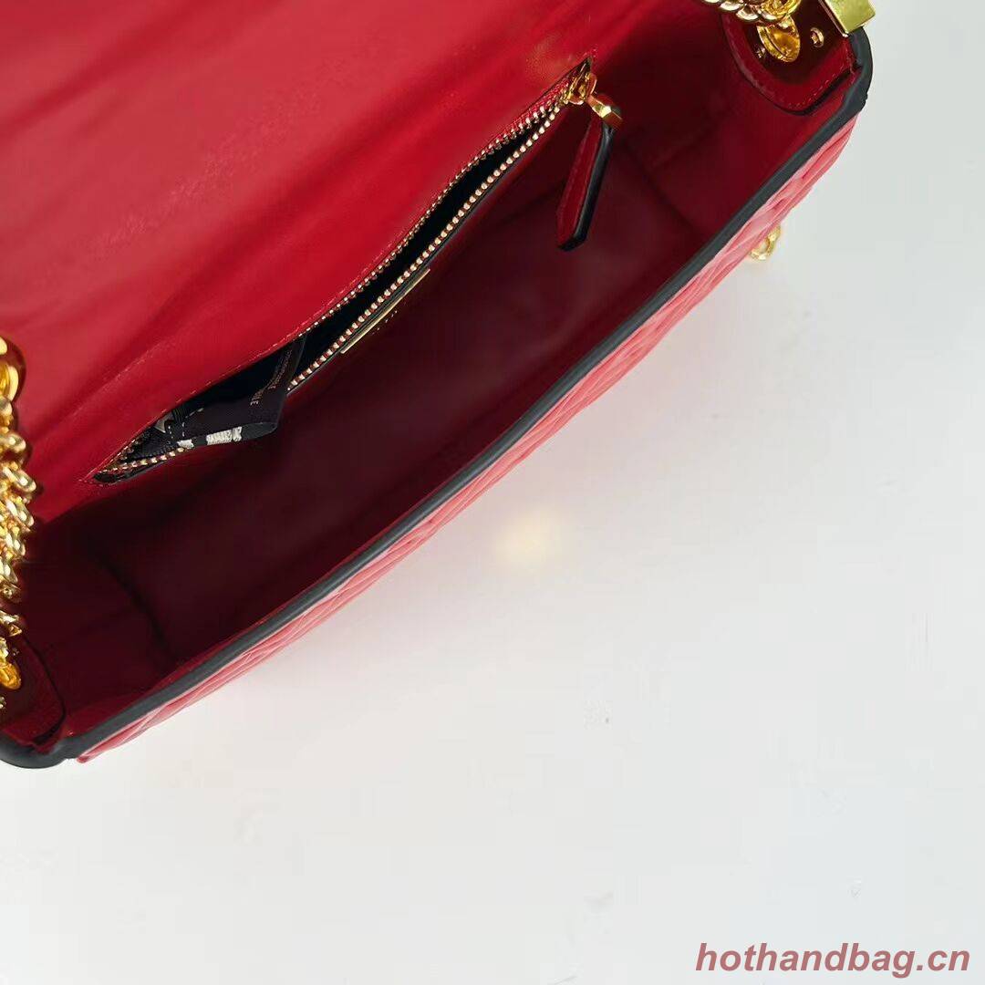 Fendi Baguette nappa leather bag F0881 red