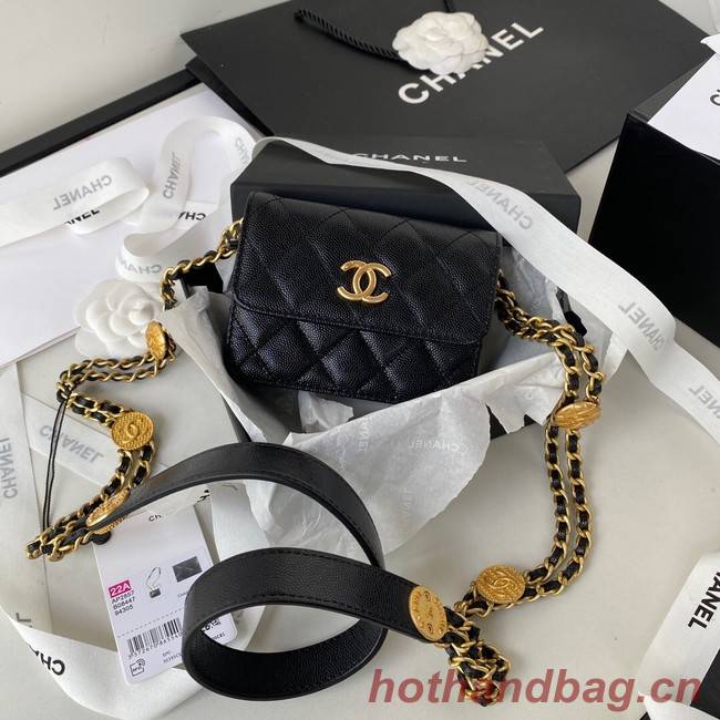 CHANEL CLUTCH WITH CHAIN AP2857 black