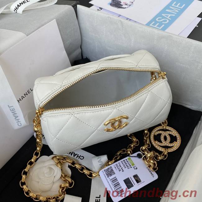 Chanel MINI BOWLING BAG AS3384 white