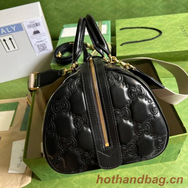 Gucci GG Matelasse leather top handle bag 702242 black