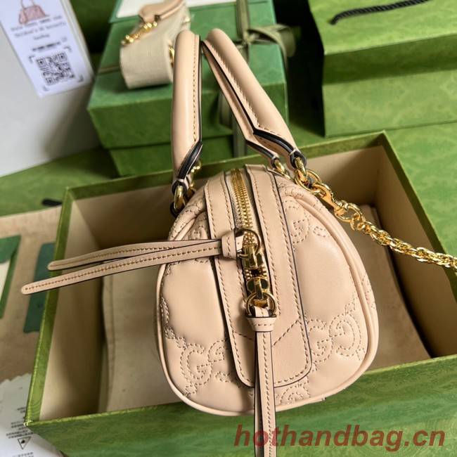 Gucci GG Matelasse leather top handle bag 702251 Beige