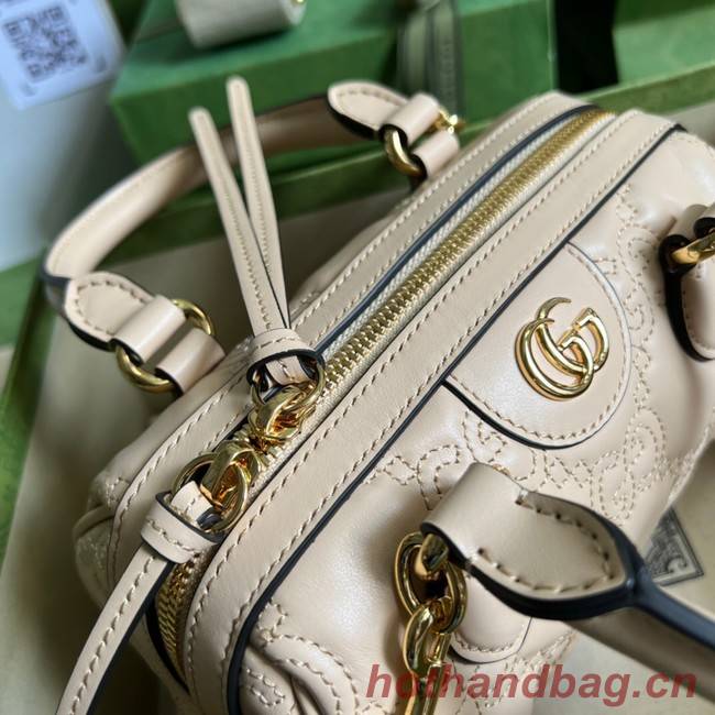 Gucci GG Matelasse leather top handle bag 702251 Beige