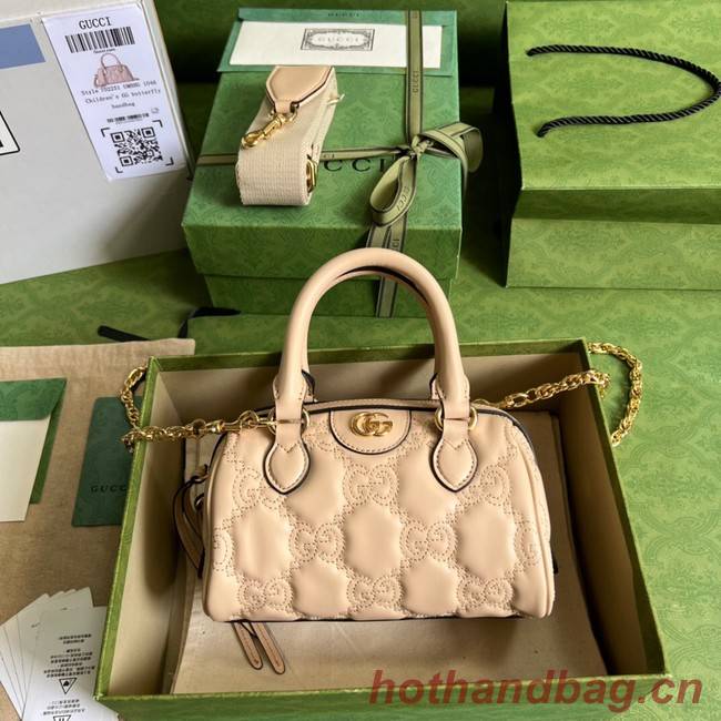 Gucci GG Matelasse leather top handle bag 702251 Beige