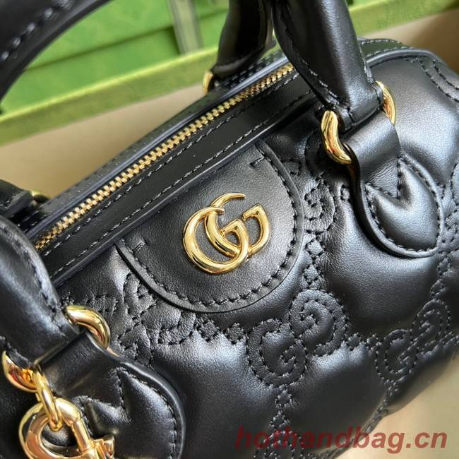 Gucci GG Matelasse leather top handle bag 702251 black