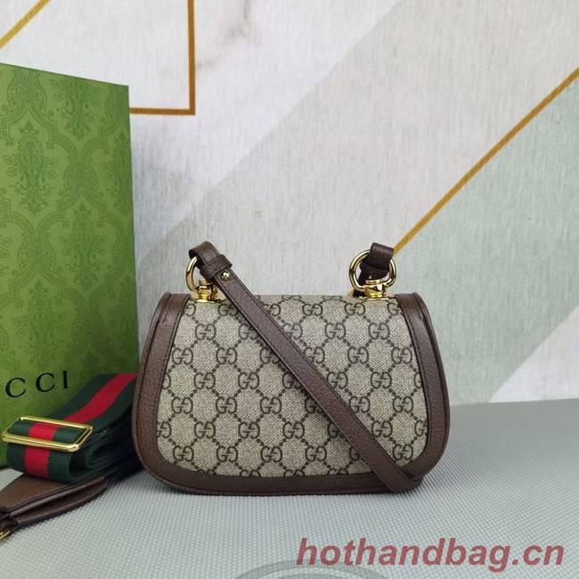 Gucci GG Supreme canvas Blondie mini bag 698643 brown