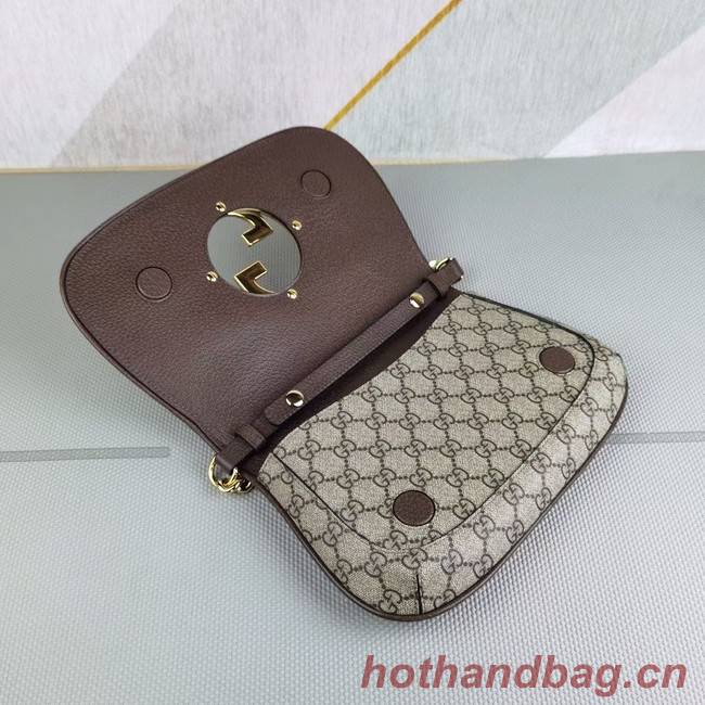 Gucci GG Supreme canvas Blondie shoulder bag 699268 Brown