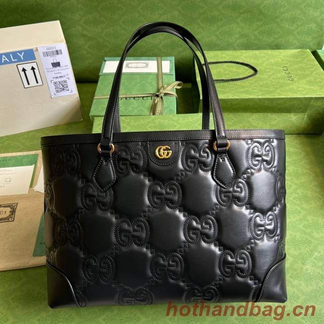 Gucci GG Matelasse leather medium tote 631685 black