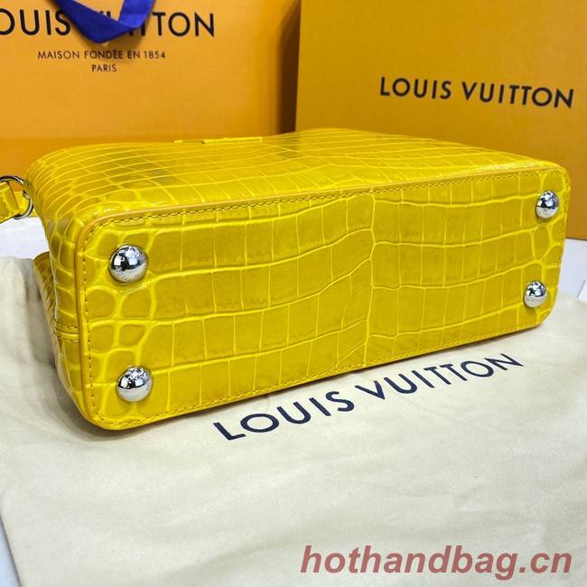 Louis Vuitton crocodile skin CAPUCINES BB M81190 yellow