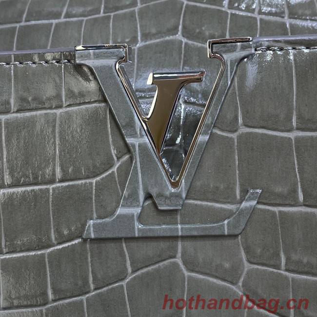 Louis Vuitton crocodile skin CAPUCINES M48866 dark gray