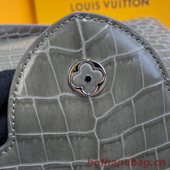 Louis Vuitton crocodile skin CAPUCINES M48866 dark gray