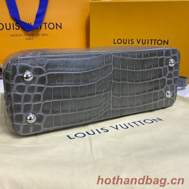 Louis Vuitton crocodile skin CAPUCINES M48866 dark gray