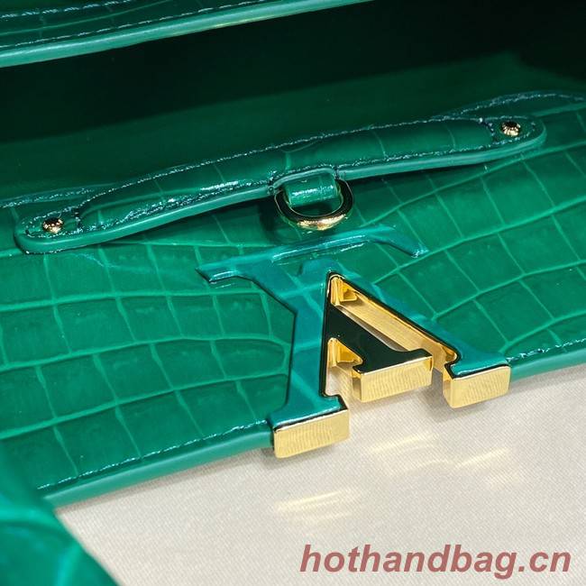 Louis Vuitton crocodile skin CAPUCINES M48866 green