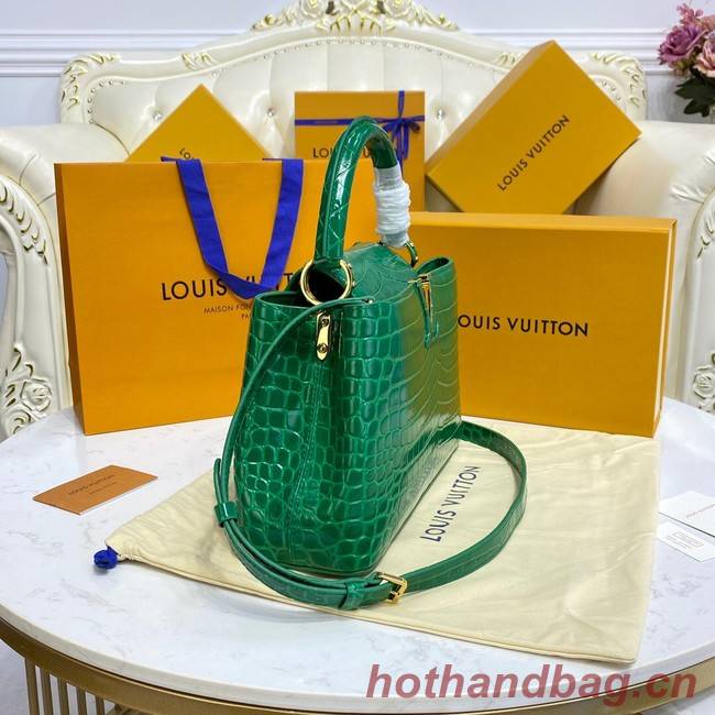 Louis Vuitton crocodile skin CAPUCINES M48866 green