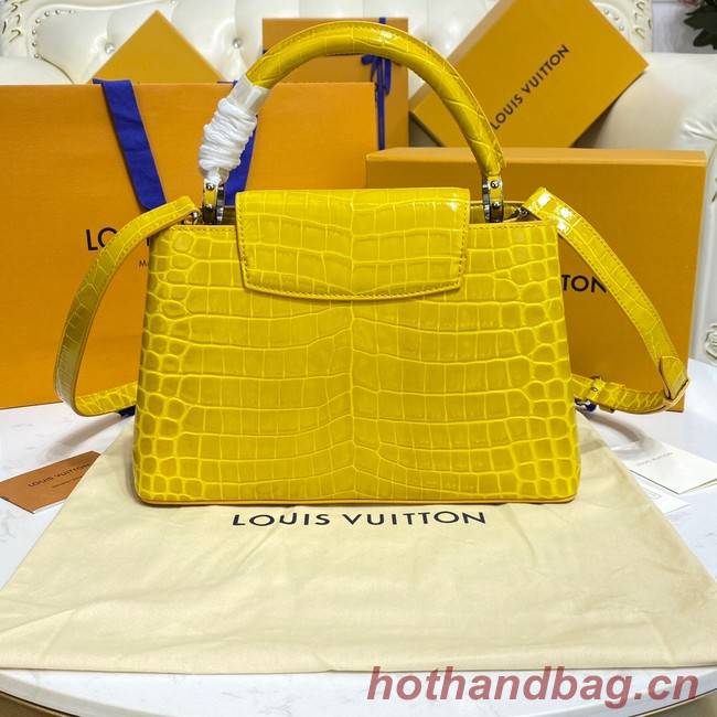 Louis Vuitton crocodile skin CAPUCINES M48866 yelow