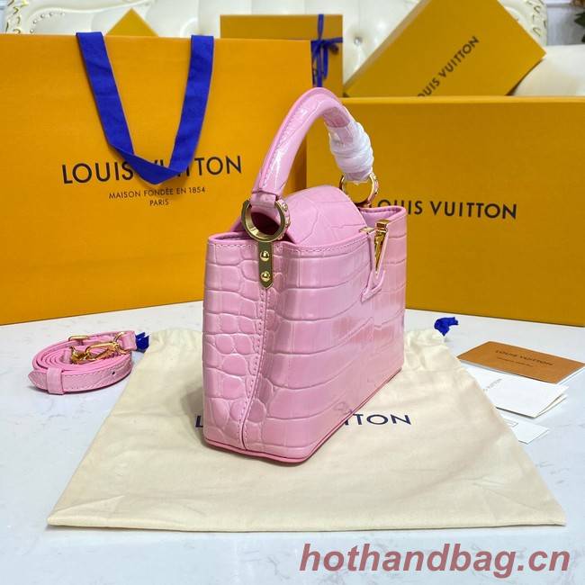 Louis Vuitton crocodile skin CAPUCINES MINI M81190 pink