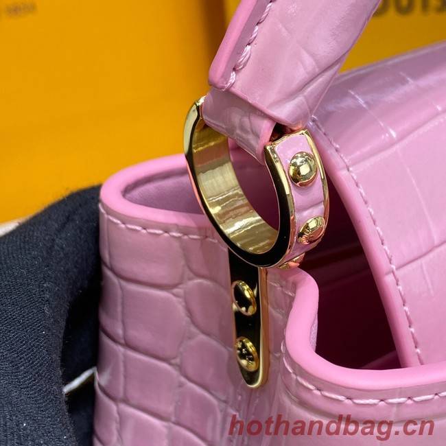 Louis Vuitton crocodile skin CAPUCINES MINI M81190 pink