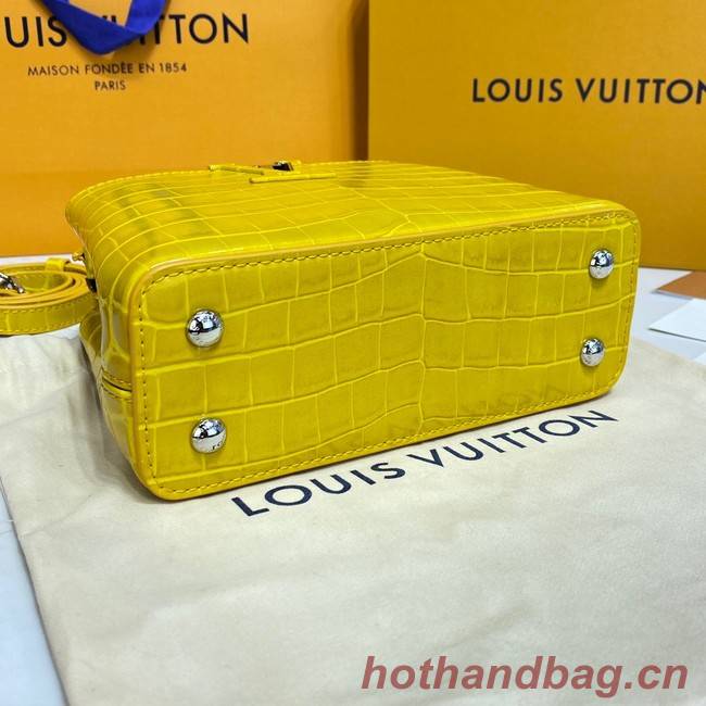 Louis Vuitton crocodile skin CAPUCINES MINI M81190 yellow