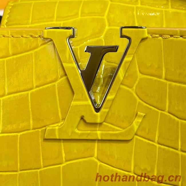 Louis Vuitton crocodile skin CAPUCINES MINI M81190 yellow