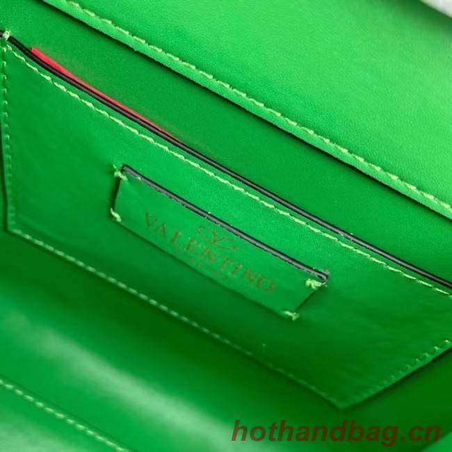 VALENTINO GARAVANI VSLING Shiny diamond Mini totebag XW2B1G9 green&silver-Tone Metal